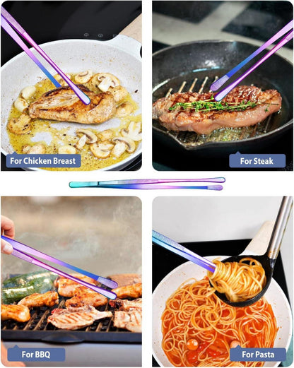 Pinzette Set 4er Edelstahl Kochen Grillen Meeresfrüchte BBQ