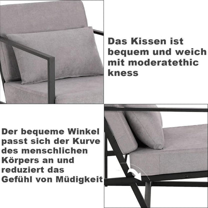 Mingone 3-Sitzer Sofa Taupe – Modernes Lounge-Sofa 168cm