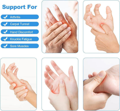 Arthritis Handschuhe Kompressionshandschuhe für Osteoarthritis Grau L