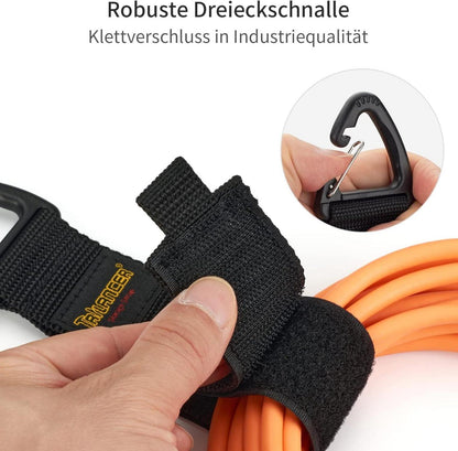 6er Pack Klettband Verlängerungskabel Organizer mit Dreieckschnalle