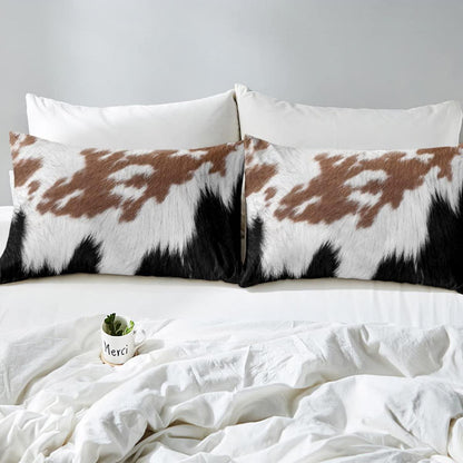 Kuhfell Bettwäsche Set 135x200cm – Bauernhaus Stil