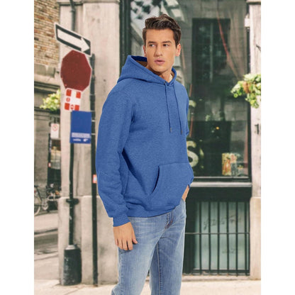 Gefütterter Kapuzenpullover Herren – Warm & Bequem in Grau/Blau