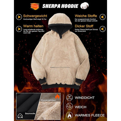 Gefütterter Kapuzenpullover Herren – Warm & Bequem in Schwarz