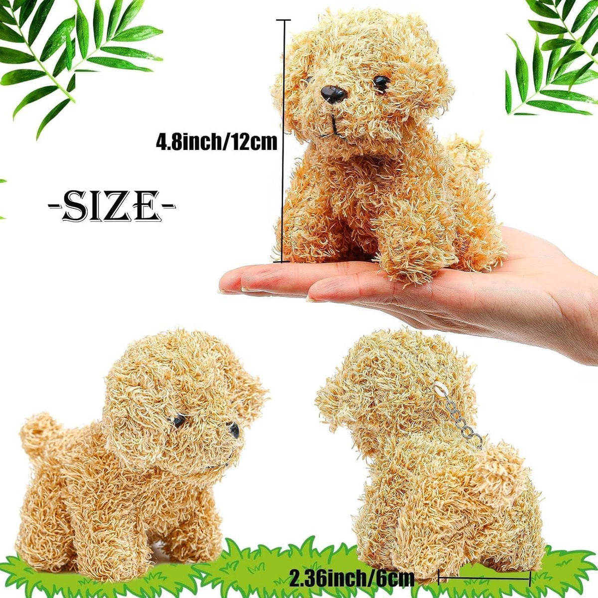Kuscheltier Hündchen mit Schlüsselanhänger – Süßes Plüschtier 12cm