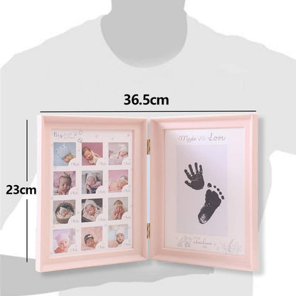 Hand Fuß Abdruck Baby Fotoalbum Rosa Fotorahmen