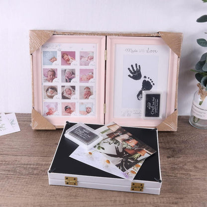 Hand Fuß Abdruck Baby Fotoalbum Rosa Fotorahmen
