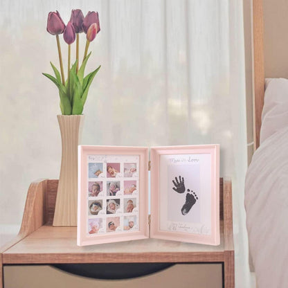 Hand Fuß Abdruck Baby Fotoalbum Rosa Fotorahmen
