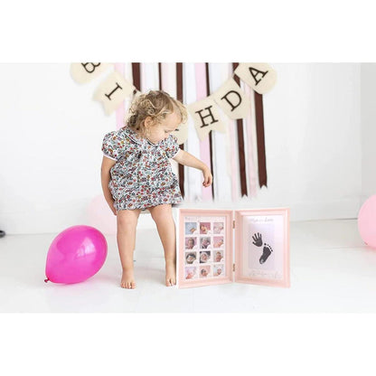 Hand Fuß Abdruck Baby Fotoalbum Rosa Fotorahmen