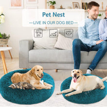 Rundes Hundebett Flauschig Donut – Bequemes Hundesofa in 12 Farben