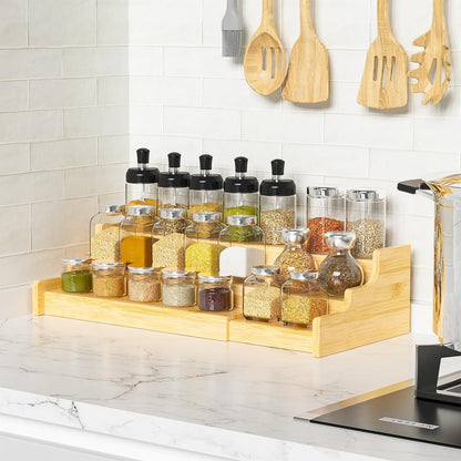 Ausziehbares Bambus Gewürzregal Stehend Organizer Rack