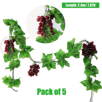 Künstliche Weinrebe 10er Set – Dekorative Trauben für Haus & Garten
