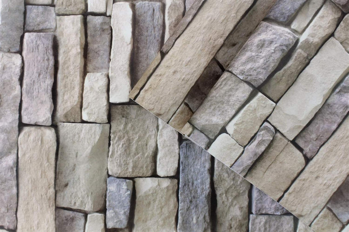 Selbstklebende Ziegel Tapete Vintage Backstein Stein, 45x300cm