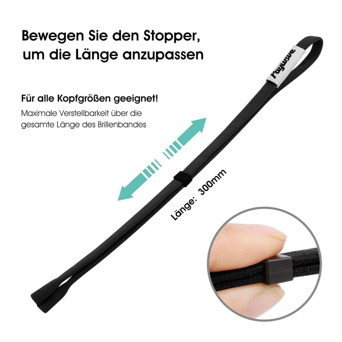 Sportbrillenband Rot & Schwarz – Fester Halt für Sport & Freizeit