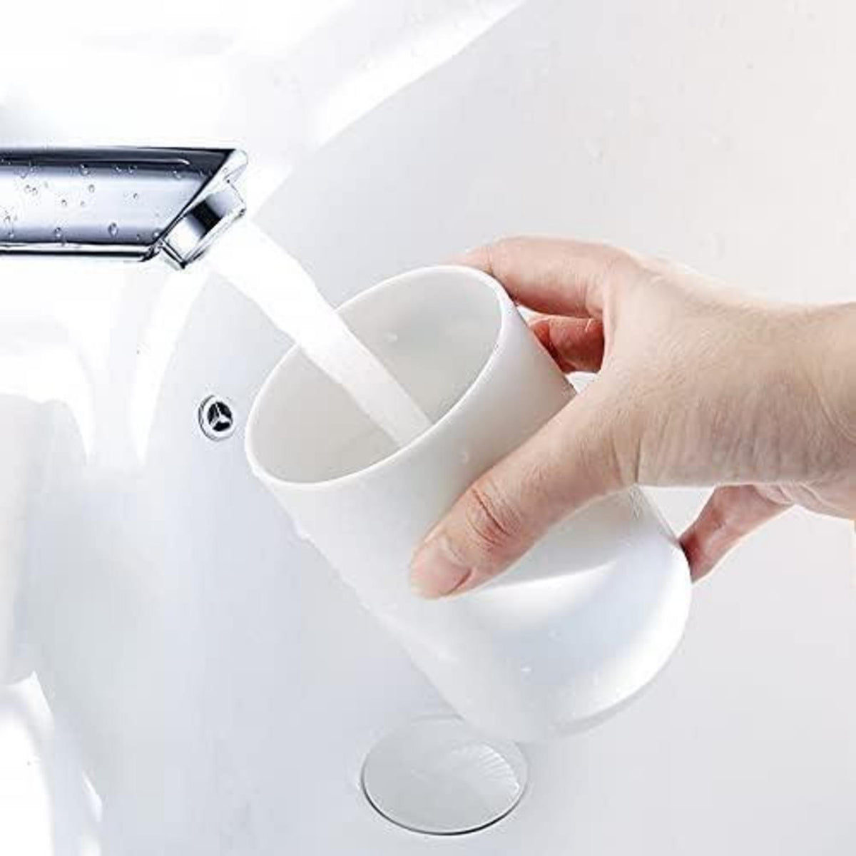 2x Zahnbürstenhalter Weiß - Badezimmer Organizer