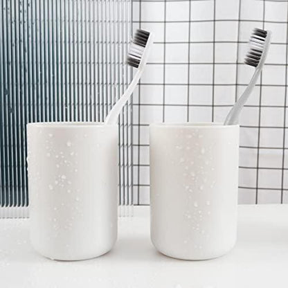 2x Zahnbürstenhalter Weiß - Badezimmer Organizer