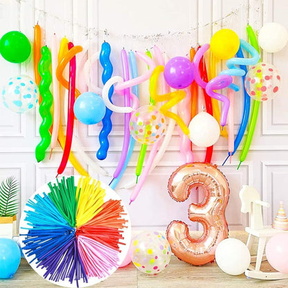 Modellierballons 200 Stück Magische Luftballons Lange Bunt