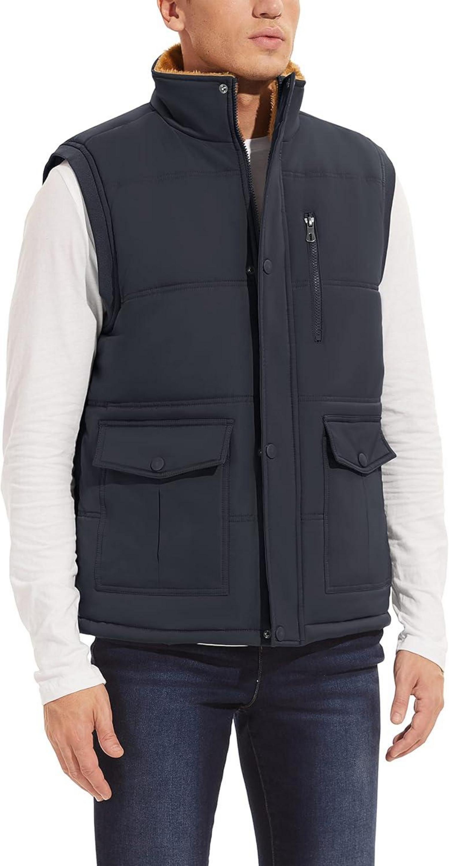 Herren Winterweste Gefüttert Outdoor Fleeceweste