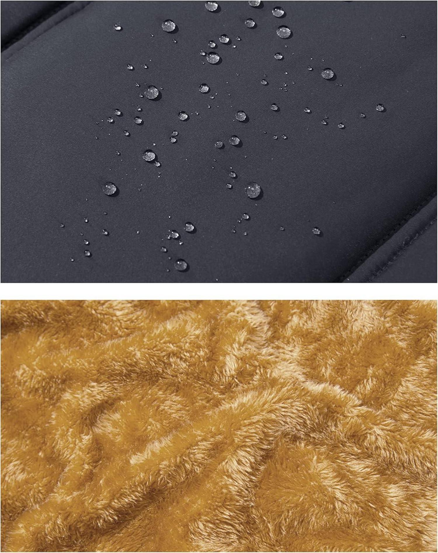 Winterweste Herren Gefüttert Outdoor Fleeceweste Stehkragen Thermo Taschen XXL