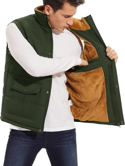 Weste Herren Gefüttert Warme Outdoor Fleeceweste Ärmellos Thermo