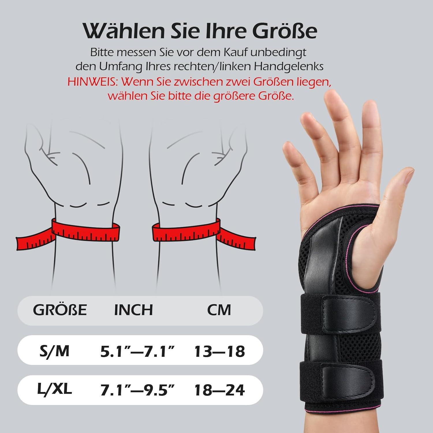 Handgelenk Bandage 3 Schienen Tag-Nacht-Handgelenkbandage Arthritis