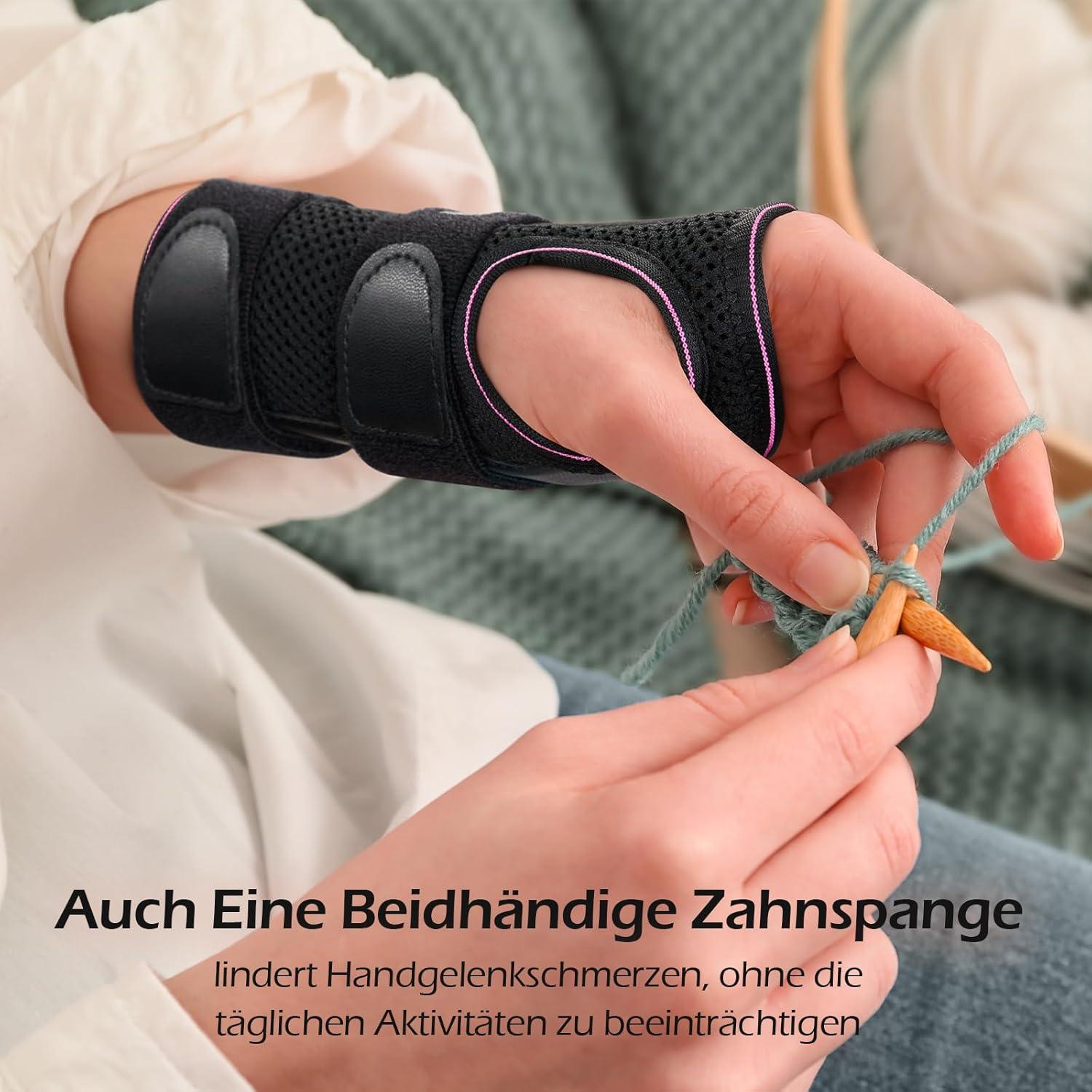 Handgelenkbandage mit 3 Schienen verstellbar für Arthritis S/M für Männer Frauen
