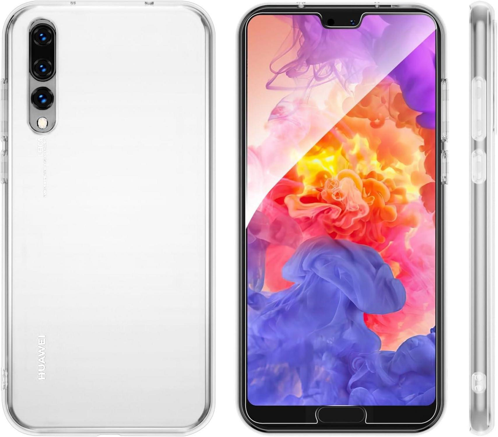 NEW'C Huawei P20 Pro Hülle + 2x Panzer Schutz Glas Ultra Transparent
