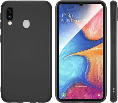 Neu NEW'C Samsung Galaxy A20e Hülle + Panzer Schutzglas Set - Ultra Thin Schwarz