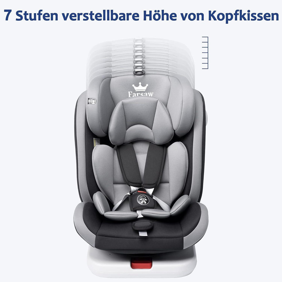 360° drehbarer Kindersitz ISOFIX 0+1/2/3 9-36 kg