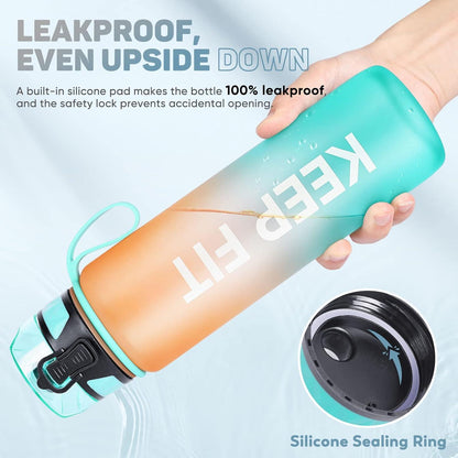 Trinkflasche 1L Sport Wasserflasche BPA Frei rutschfest