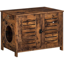 Katzenklo Schrank Holz Jalousien-Stil Eisenfüßen