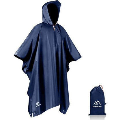 flintronic Wasserdichter Regenponcho 3 in 1 für