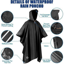 Flintronic Wasserdichter Regenponcho 3 in 1 für Wandern