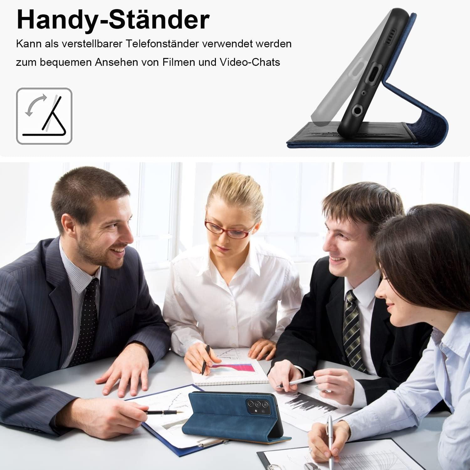 2023 Upgraded A53 Handyhülle Samsung Galaxy A53 Leder Magnetschließe