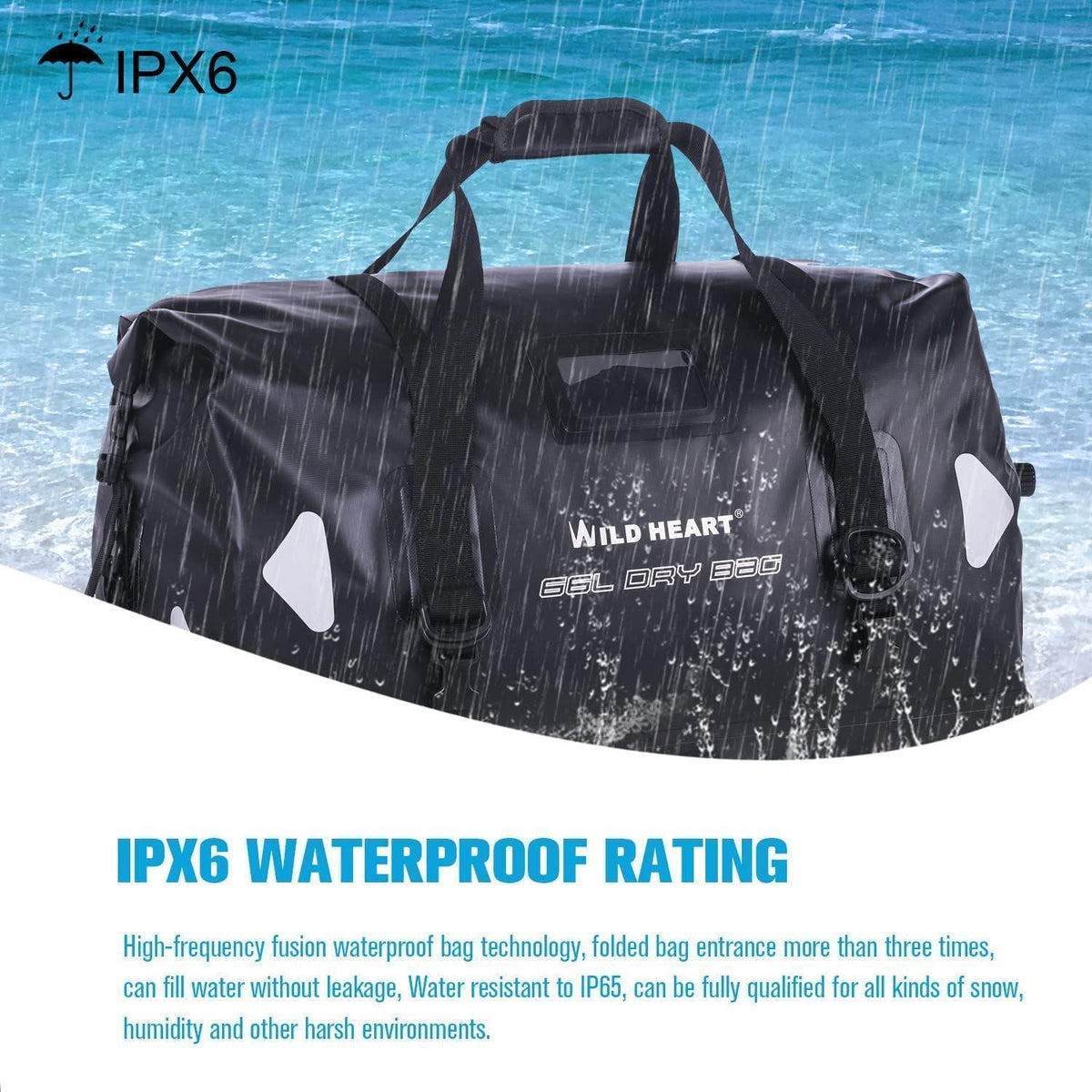 Wasserdichte Reisetasche für Boot, Fahrrad & Motorrad – 40L, 66L, 100L