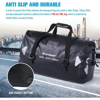 Wasserdichte Reisetasche für Boot, Fahrrad & Motorrad – 40L, 66L, 100L