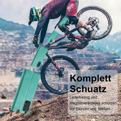 Samsung Galaxy A53 5G Handyhülle Leder Wallet Schutzhülle Grün