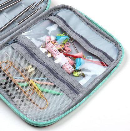 Edelstahl Rundstricknadel Set 9 Stück 80cm Etui & Zubehör