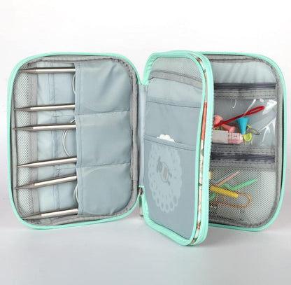 Edelstahl Rundstricknadel Set 9 Stück 80cm Etui Häkelzubehör 2,5-10mm