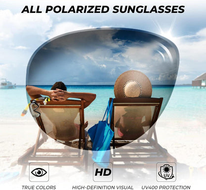 Pilotenbrille Damen Sonnenbrille polarisiert Verspiegelt UV Schutz