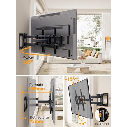 Vollbewegliche TV Wandhalterung für 42-90 Zoll Fernseher bis