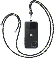 Handykette Universal zum Umhängen Schwarz Green Silikon Gadget