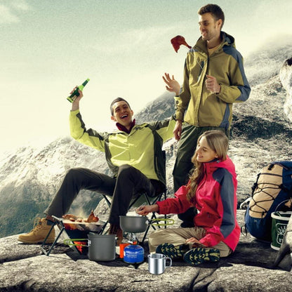 Odoland Camping Kochgeschirr Set Outdoor Edelstahl Topf