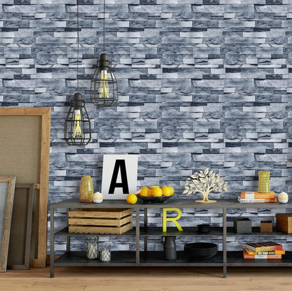 Selbstklebende Ziegel Tapete Vintage Backstein 45x300cm