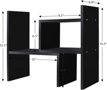 Wylnsie Desktop-Bücherregal Holz ständer Schwarz