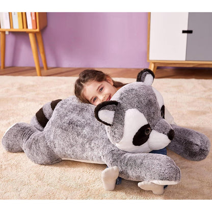 Riesiger Waschbär Kuscheltier 78cm - Flauschiges Plüschtier Geschenk