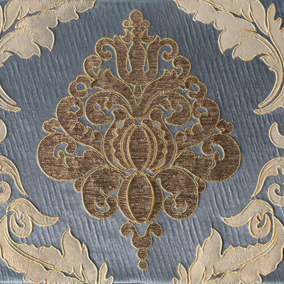 Tischläufer mit Quasten Grau Blau 33x274cm Jacquard