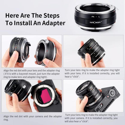 Objektivadapter PK-L für Pentax K auf L-Mount-Kamera