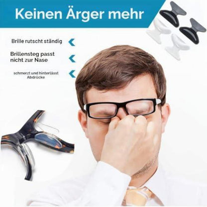 10x Silikon Nasenpads für Brillen – Schwarz 1.8mm