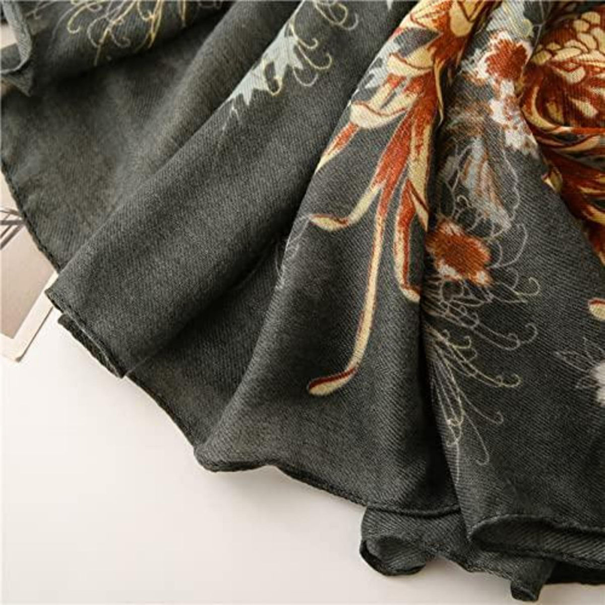 Damen Schal Oversize mit Fransen 180x90 cm Bunt