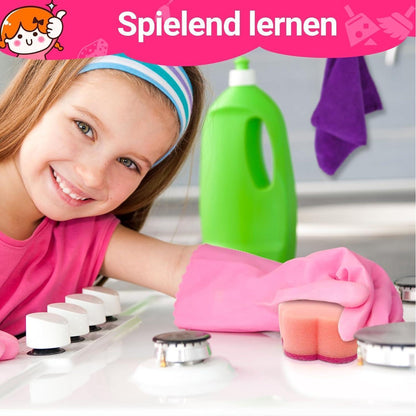 Kinder Putzset Besen Set 8-teilig Reinigungs Spielzeug